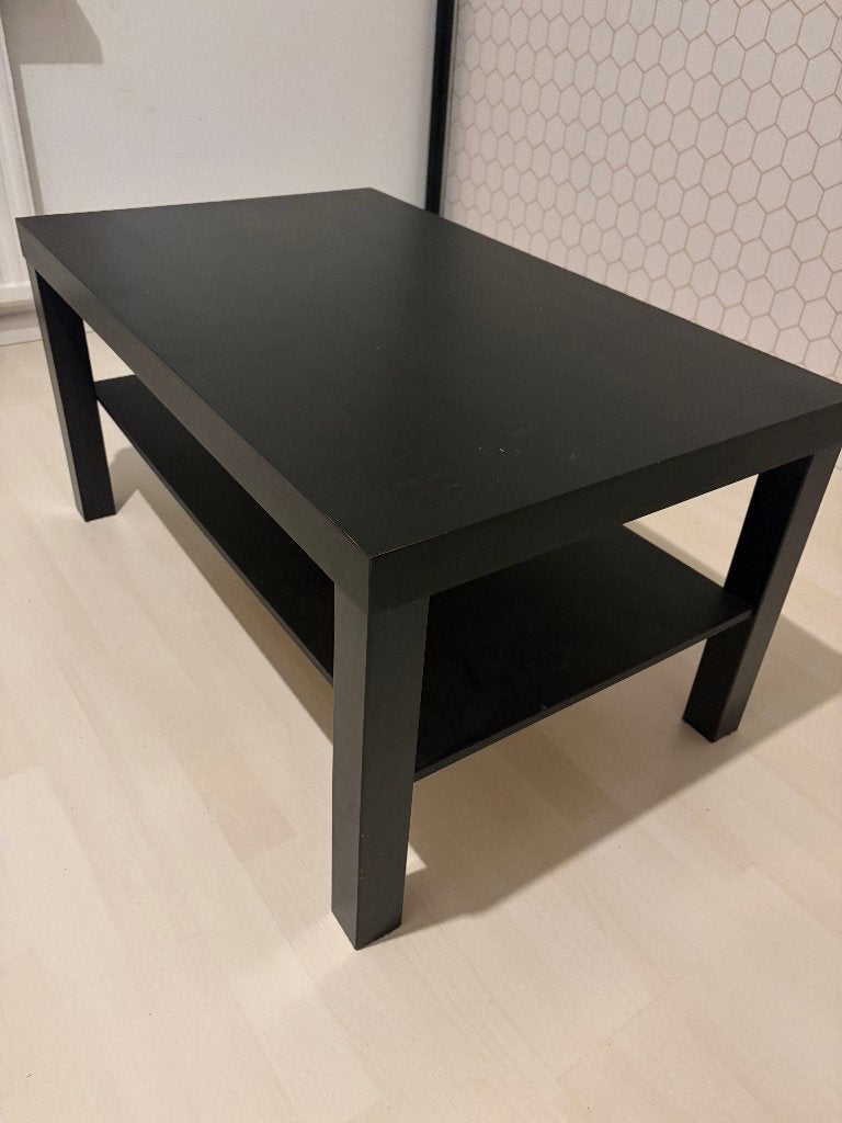 Zwarte salontafel / 90x55 cm / IKEA Lack, Ophalen, Gebruikt, 50 tot 100 cm, 50 tot 100 cm