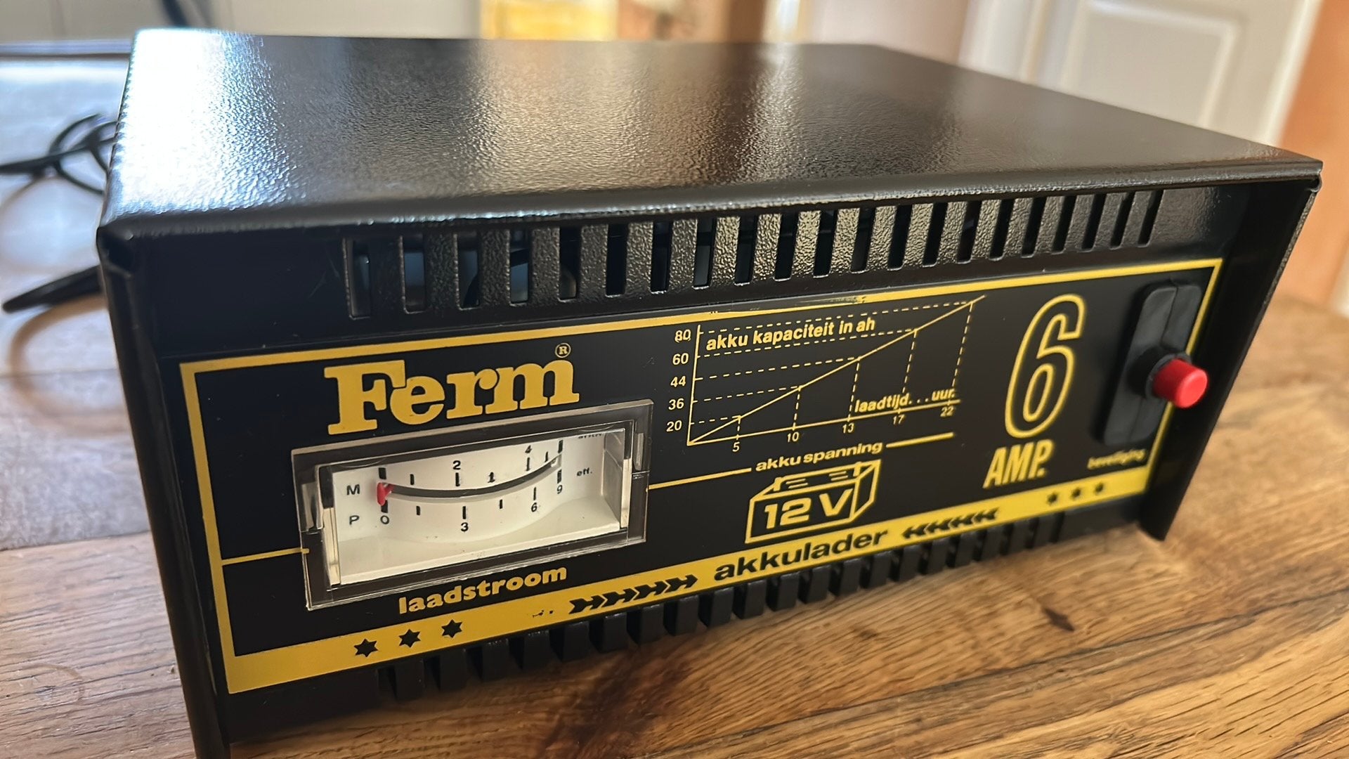 Ferm Acculader Type A 0020 - Vintage met Aankoopbewijs, Ophalen of Verzenden, Gebruikt