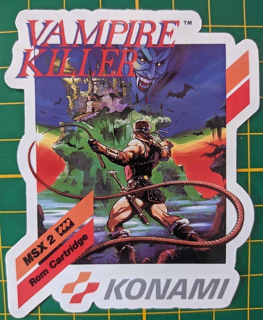 KONAMI VAMPIRE KILLER MSX 2 CASTLEVANIA STICKER, Verzenden, Nieuw, Bedrijf of Vereniging