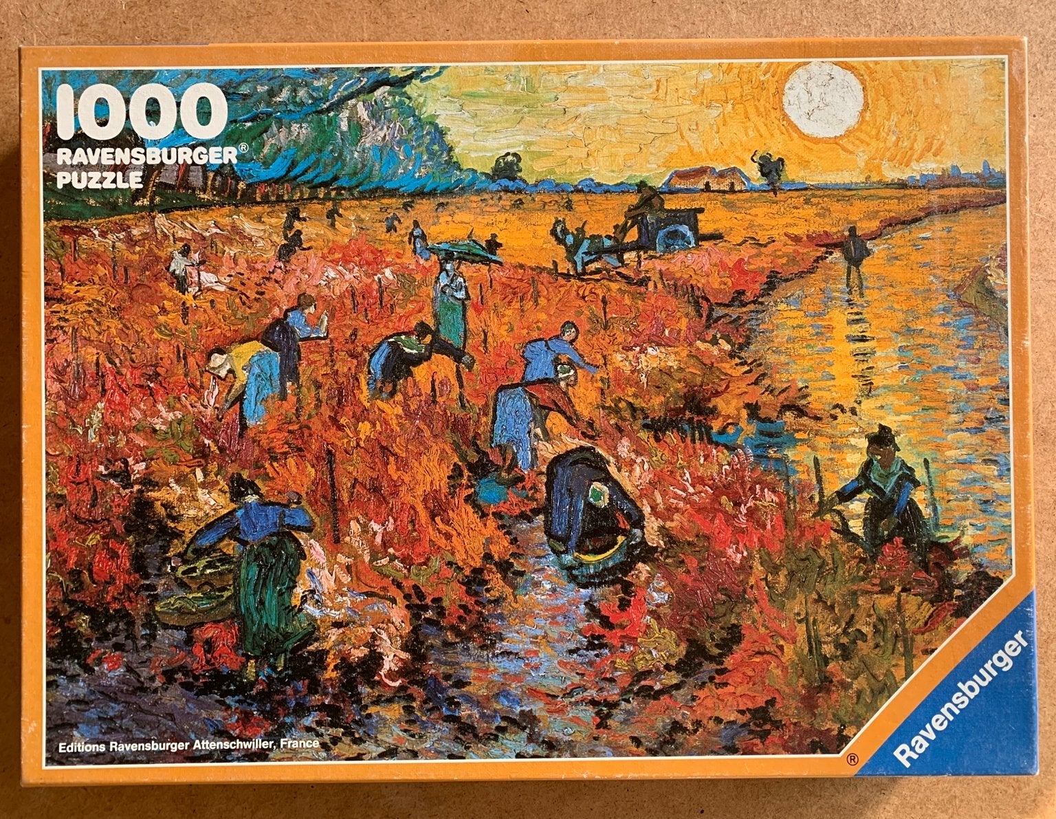 Puzzle Vincent van Gogh: De rode wijngaarden van Arles, Ophalen of Verzenden, 500 t/m 1500 stukjes, Gebruikt, Legpuzzel