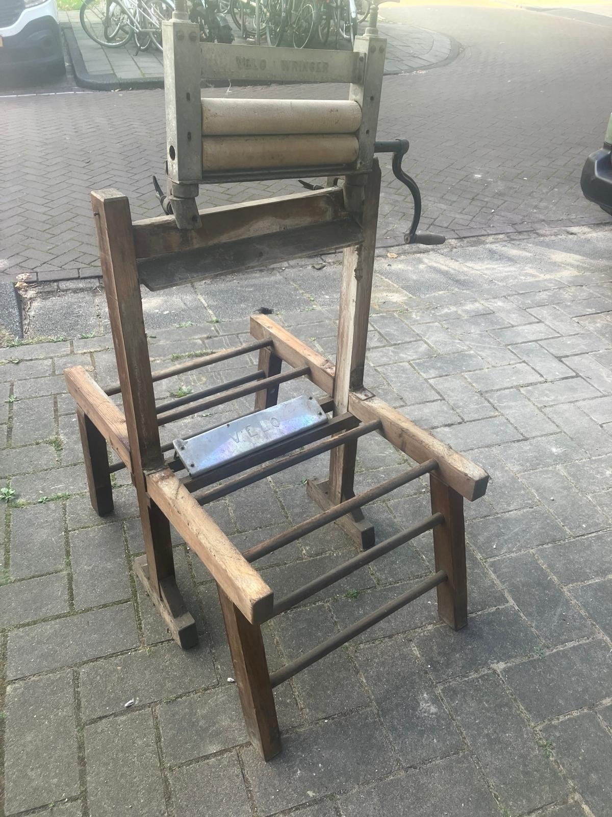Antieke Velo Wringer - Nederlandsch Octrooi No. 25406, Antiek en Kunst, Ophalen