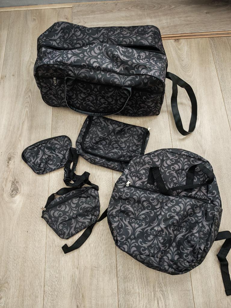 5 delige reistassenset met Paisly patroon, Sieraden, Tassen en Uiterlijk, Tassen | Reistassen en Weekendtassen, Wieltjes, 40 tot 60 cm