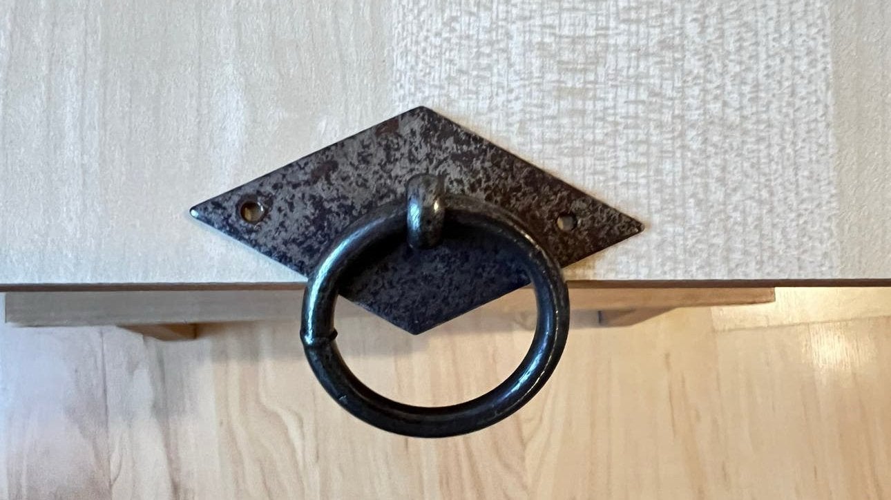 Oude metalen ringen om lade open te trekken, 2 stuks €5,00, Antiek en Kunst, Ophalen of Verzenden