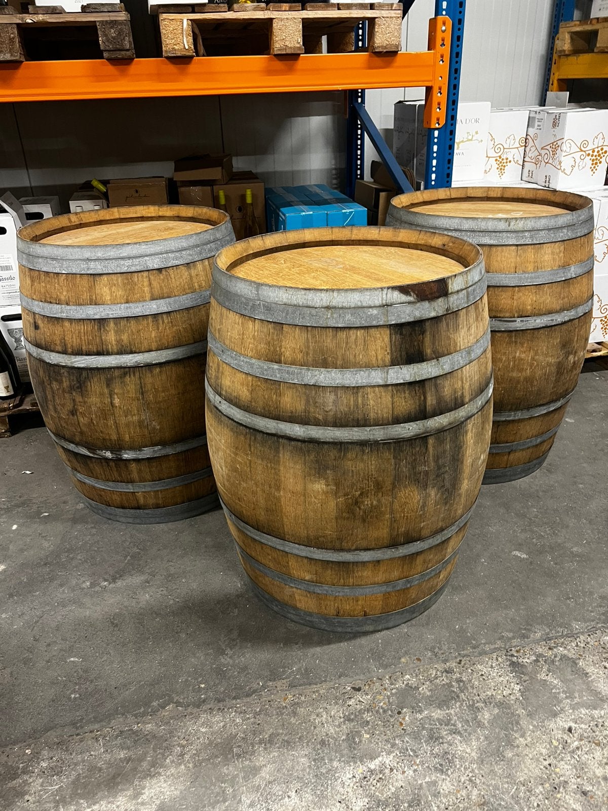 Eiken wijnvaten, barrique 225 liter, 150 liter of meer, Ophalen, Gebruikt, Hout