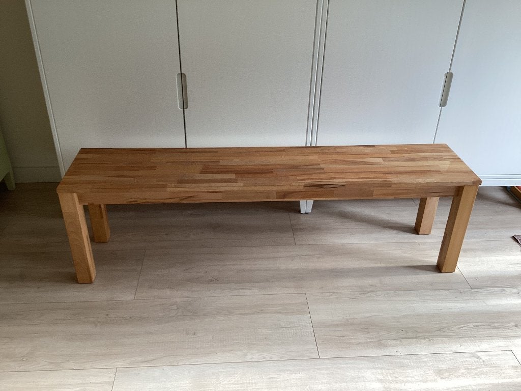 eettafelbank, vol hout, als nieuw, Ophalen, Minder dan 50 cm, Gebruikt, 150 tot 200 cm