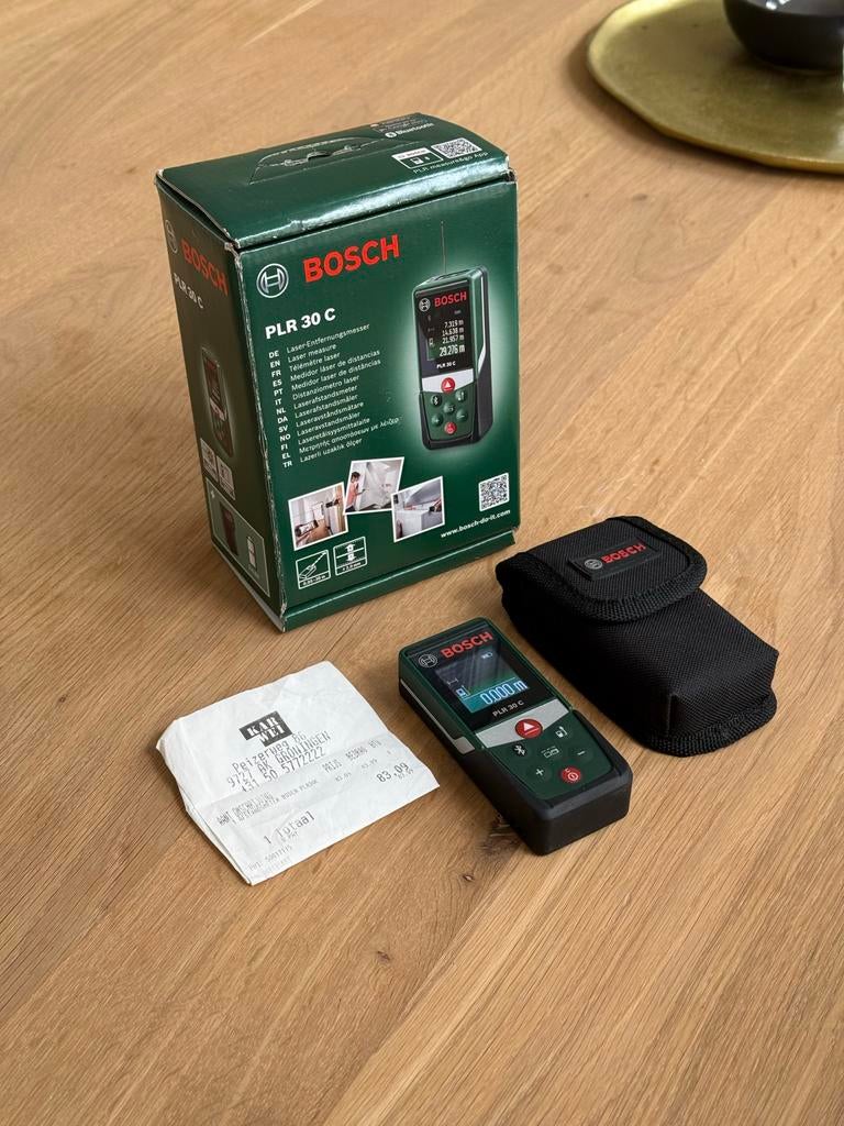 Bosch PLR 30 C lasermeter afstandmeter - Zo goed als nieuw, Ophalen of Verzenden, Zo goed als nieuw, Afstand