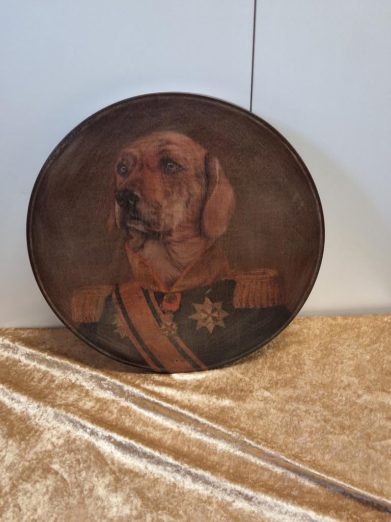 Hond in Uniform Schilderij - Uniek Decoratief Stuk, Verzenden