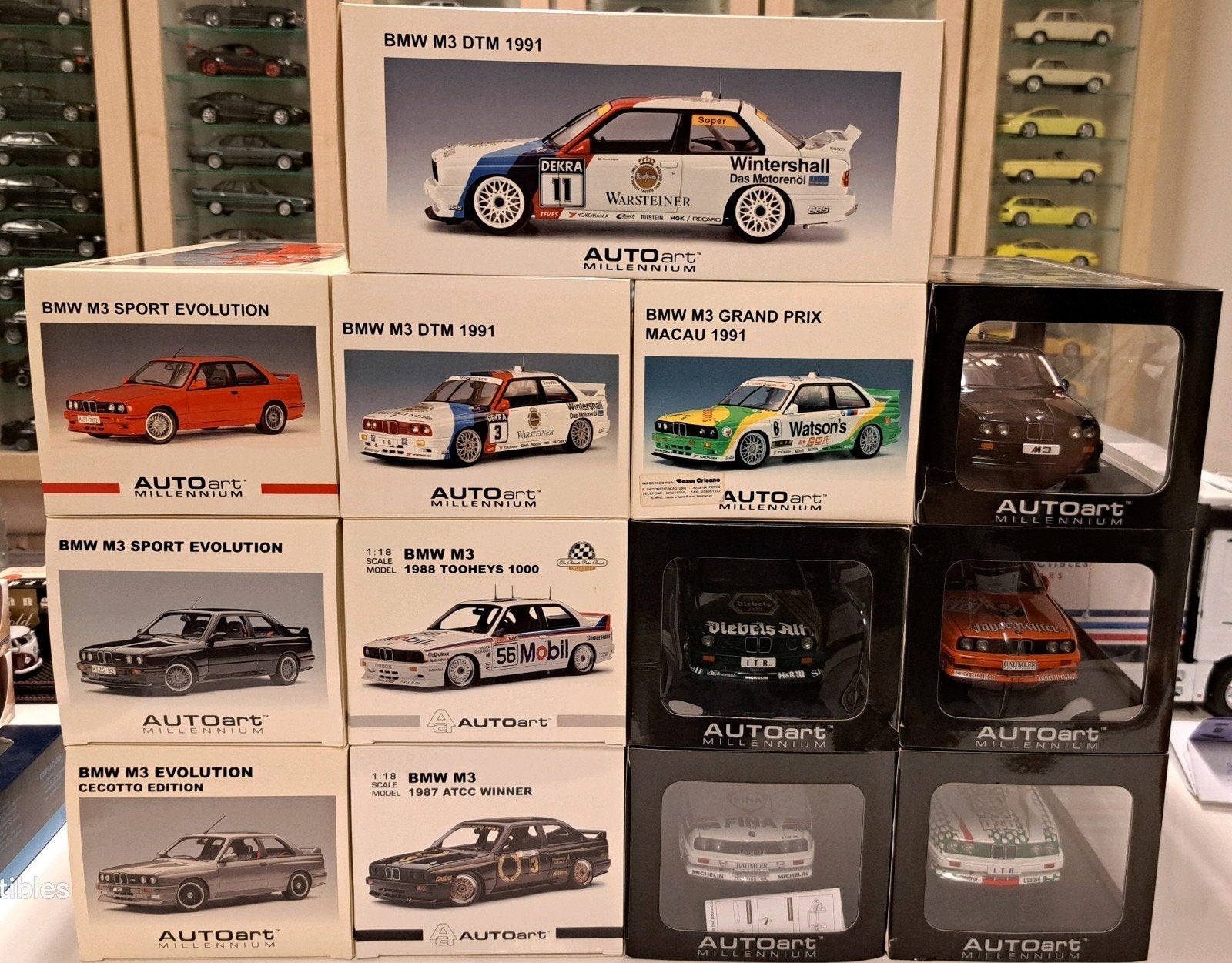 AUTOart BMW M3 E30 DTM / Cecotto / Sport Evolution / ATCC, Gebruikt, Auto, Autoart, Ophalen of Verzenden