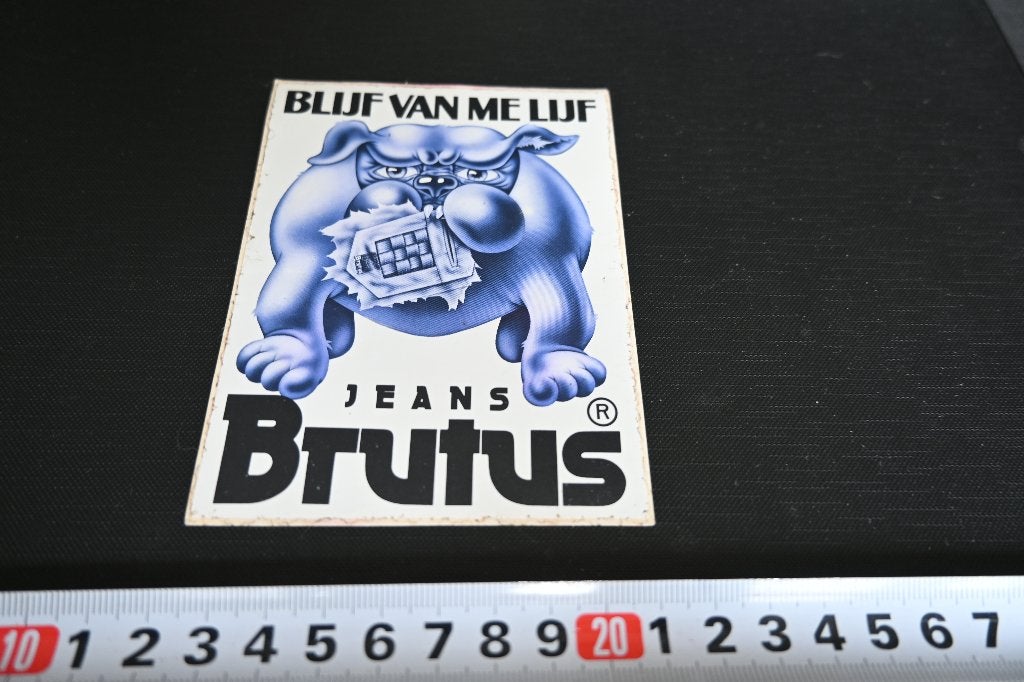 sticker Blijf van me lijf Jeans BRUTUS, Verzamelen, Ophalen, Zo goed als nieuw
