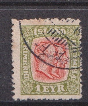 IJsland 1907; 2 koningen Christian IX & Frederik VIII, M 48., Ophalen of Verzenden, IJsland, Gestempeld