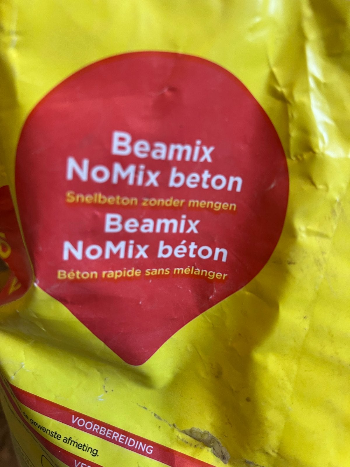 Beamix NoMix Beton 20 kg - Snelbeton zonder mengen, Doe-het-zelf en Verbouw, Ophalen of Verzenden, Nieuw