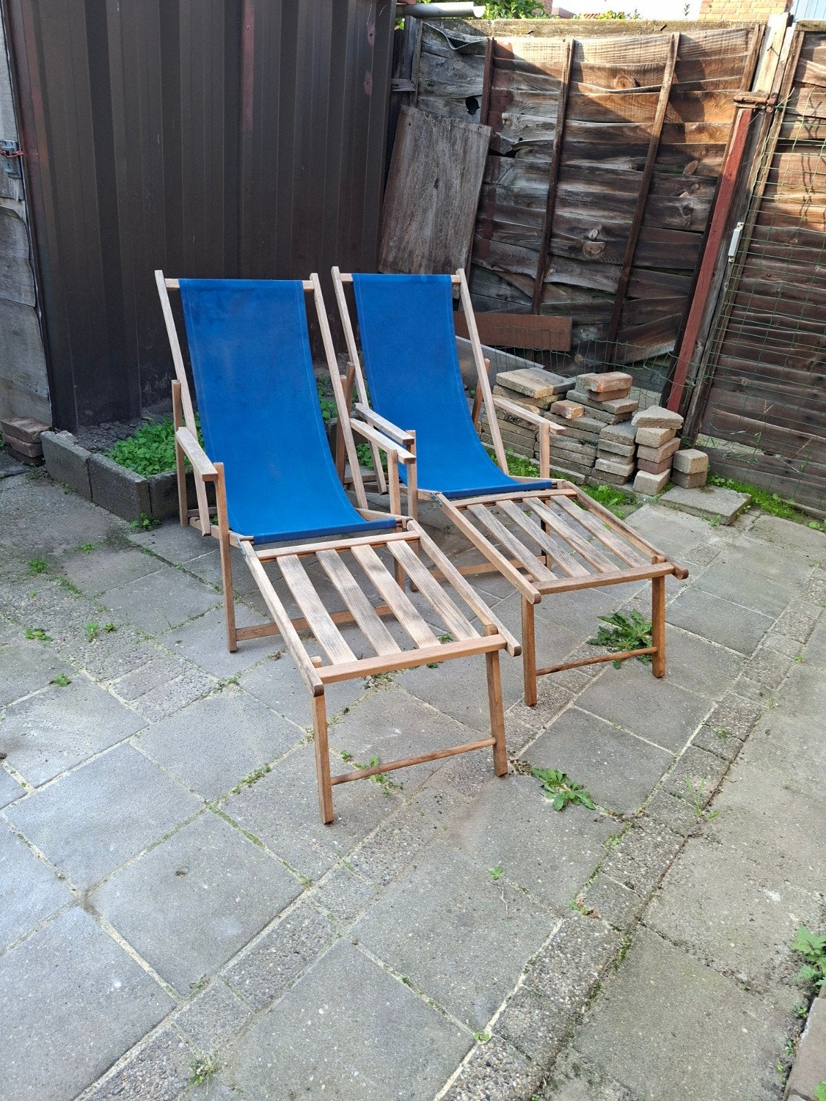Vintage tuin/lig/strand stoelen, Tuin en Terras, Ophalen, Gebruikt
