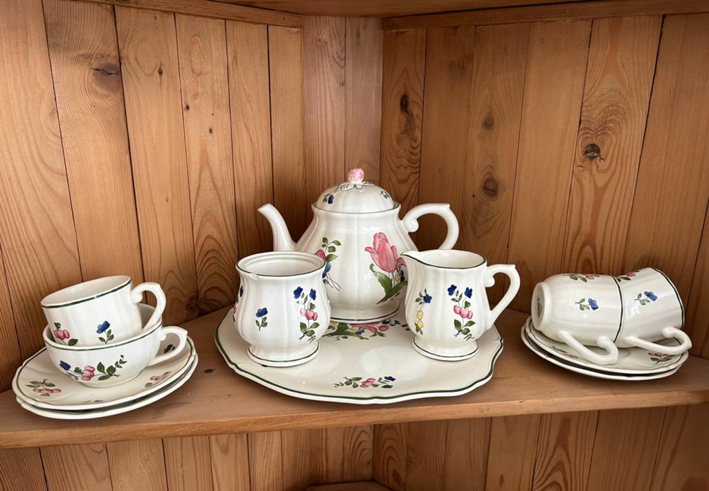 Servies lorraine filet vert, Ophalen