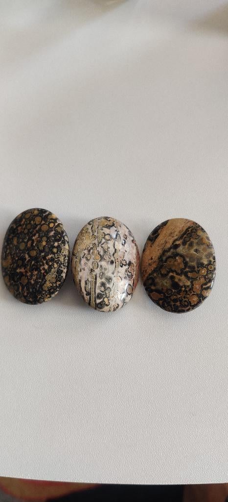 Broche / speld met natuursteen look – uniek patroon 3 stuks*, Overige materialen, 4 tot 7 cm, Bruin, Ophalen of Verzenden