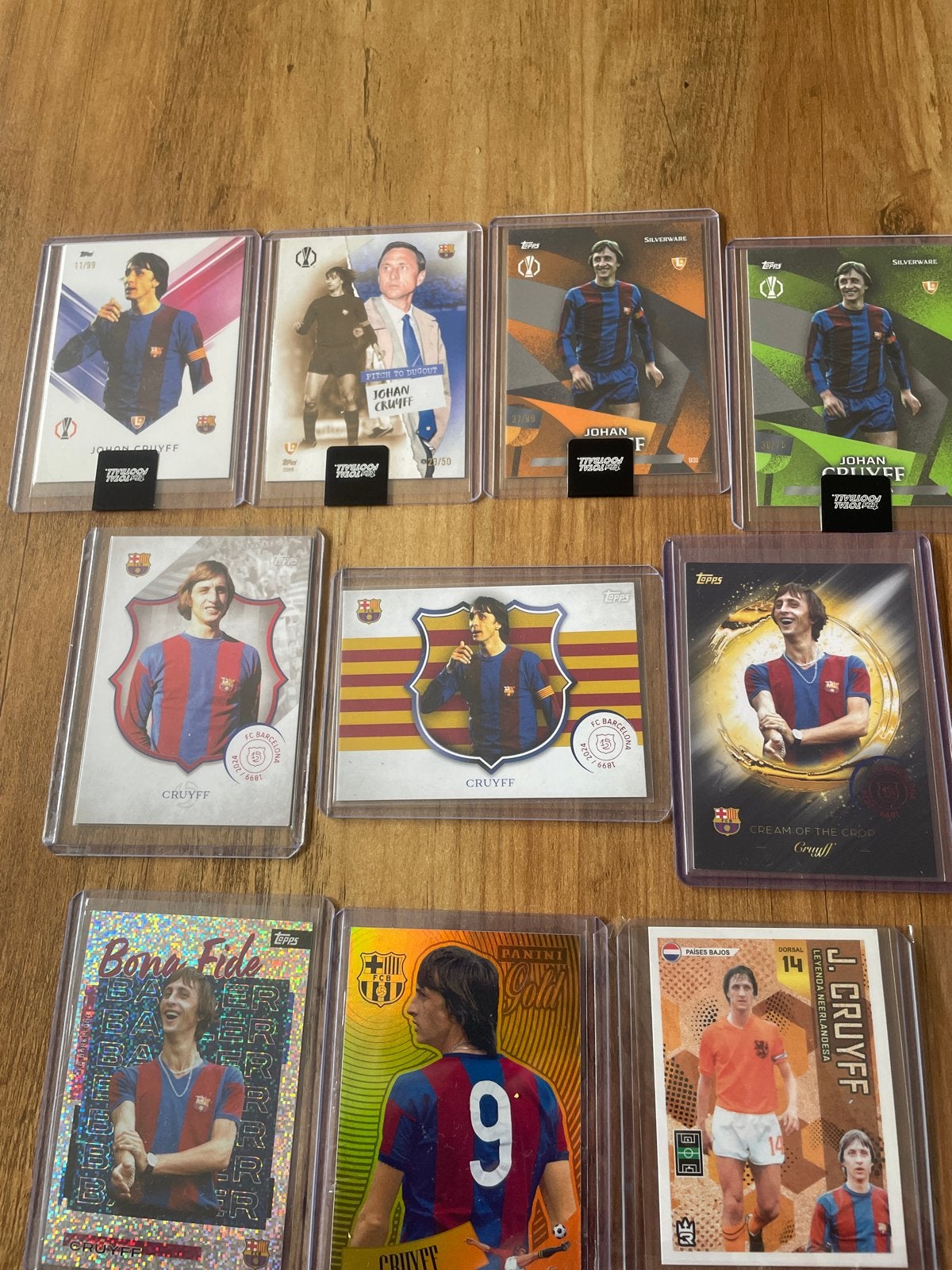Johan Cruijff Topps Total Football Kaarten Collectie, Ophalen of Verzenden, Zo goed als nieuw, Buitenlandse clubs, Spelerskaart