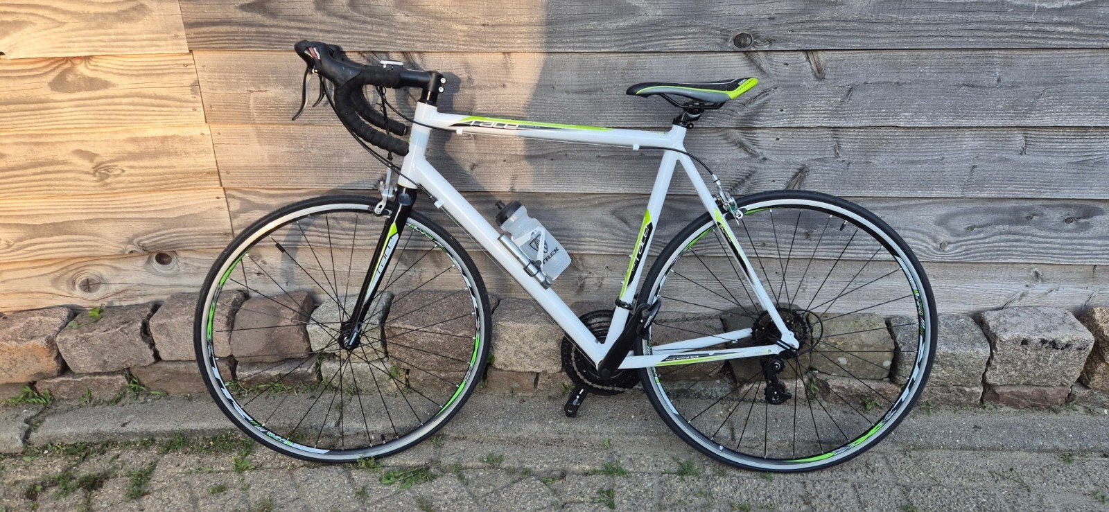 Witte racefiets compleet voor lengte 1,8mtr., 28 inch, Gebruikt, Aluminium, Meer dan 20 versnellingen