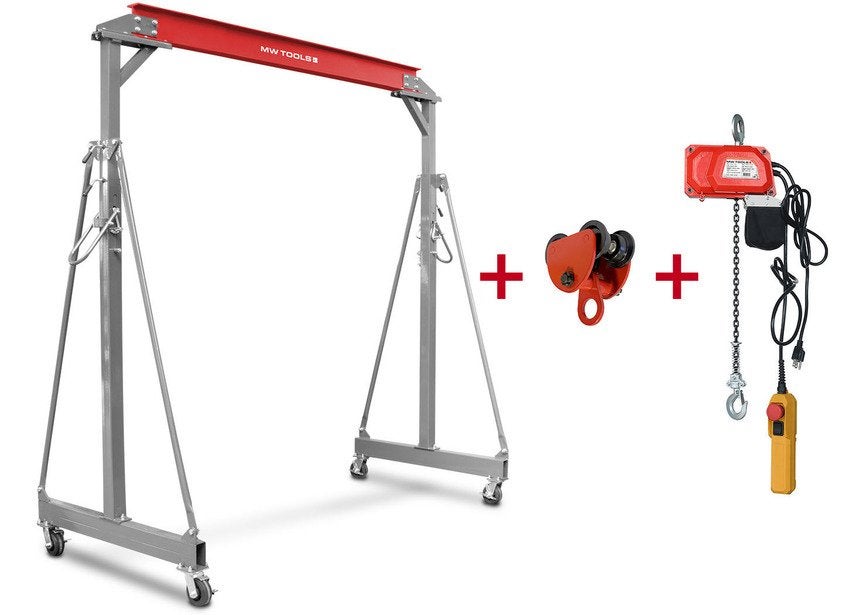 Portaalkraan 1T + kettingtakel en loopkat MW Tools / Nieuw, Ophalen, Nieuw