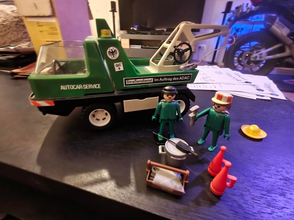 Vintage Playmobil Straßendienst ADAC Sleepwagen met Figuren, Kinderen en Baby's, Speelgoed | Playmobil, Ophalen of Verzenden, Gebruikt