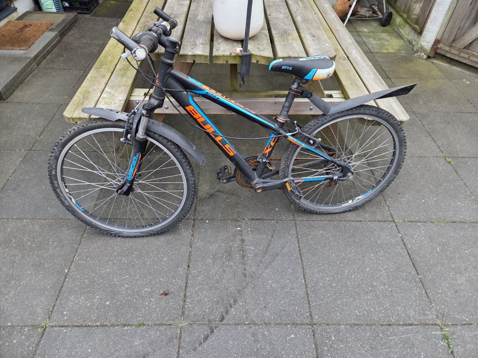 Bulls mountainbike - Zwart/Oranje - Gebruikt, Fietsen en Brommers, Gebruikt, Hardtail, Heren, 49 tot 53 cm
