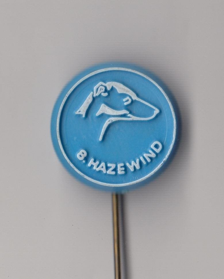 Hond Blauw Hazewind speldje, Gebruikt, Niet vindbaar, Niet vindbaar, Speldje of Pin