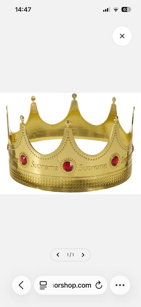 Supreme kroon, Ophalen of Verzenden, Nieuw