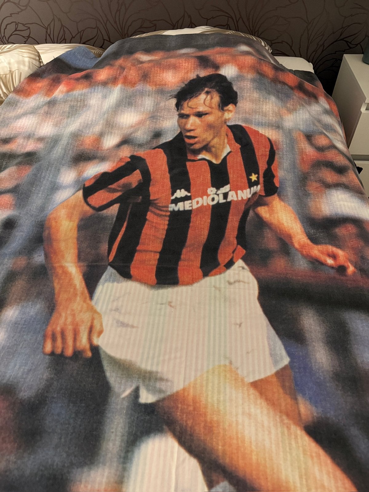 Vintage AC Milan Dekbedovertrek - Voetbal Legende Design, Ophalen of Verzenden, Gebruikt