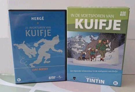 Kuifje DVD 2 x  Boxset - 21 Avonturen & In de Voetsporen van, Cd's en Dvd's, Dvd's | Tekenfilms en Animatie, Ophalen, Europees