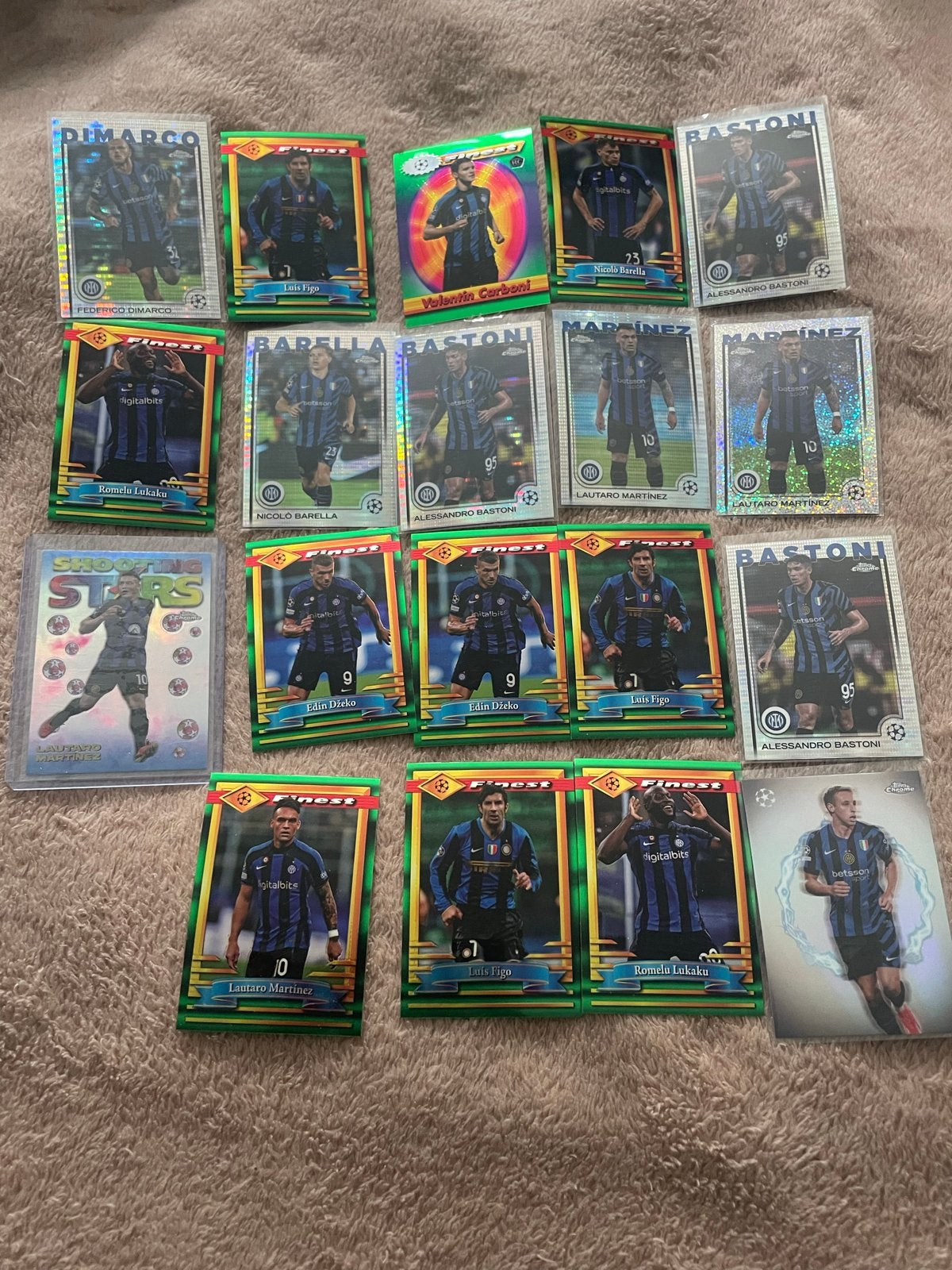 Inter Milan Voetbalkaarten Collectie - Topps Finest, Ophalen of Verzenden, Zo goed als nieuw, Buitenlandse clubs, Spelerskaart