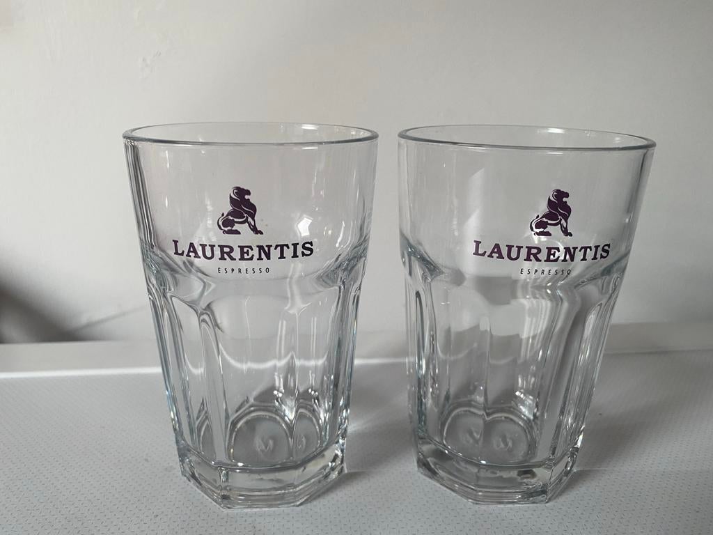 2 Laurentis Espresso glazen. Hoogte 12 cm., Ophalen of Verzenden, Zo goed als nieuw, Overige typen