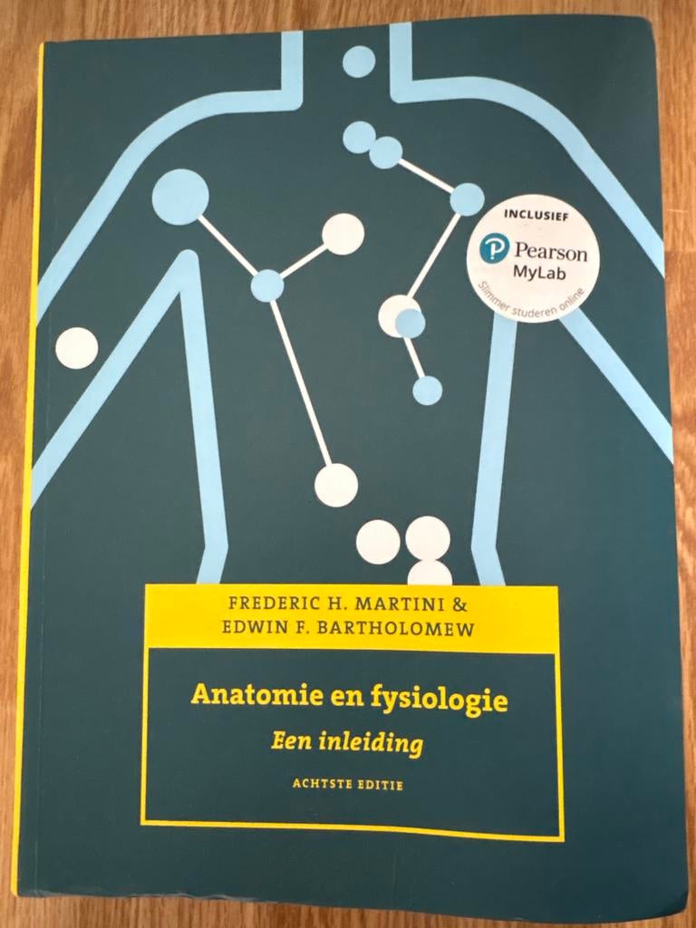 Anatomie en fysiologie, 8e editie met MyLab NL, Boeken, Schoolboeken, Ophalen of Verzenden, Zo goed als nieuw, Frederic H. Martini; Edwin F. Bartholomew