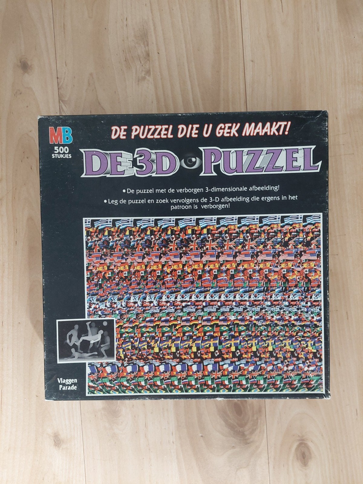 MB De 3D Puzzel Vlaggen Parade 500 stukjes, Ophalen of Verzenden, 500 t/m 1500 stukjes, Zo goed als nieuw, Legpuzzel