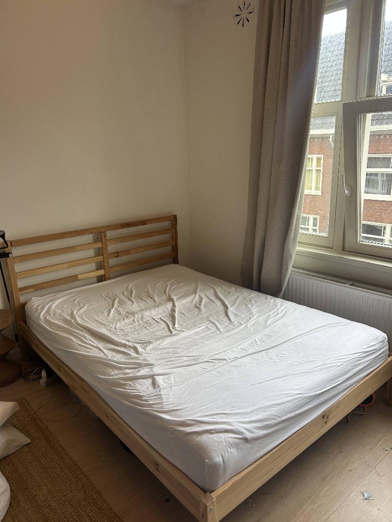Bed frame, Ophalen, Gebruikt, Bruin, Tweepersoons