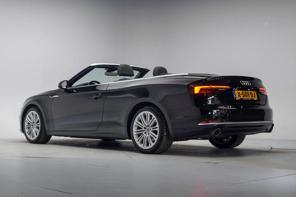 Audi A5 CABRIOLET 2.0 TFSI MHEV Sport Pro Line Plus [ Virtua, Auto's, Gebruikt, 4 stoelen, Zwart, Lichtsensor