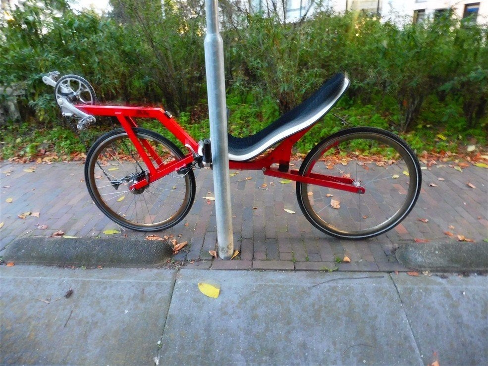 Te koop: Ligfiets Originele Flevobike Racer, Gebruikt, Onderstuur, Trommelrem, Ophalen