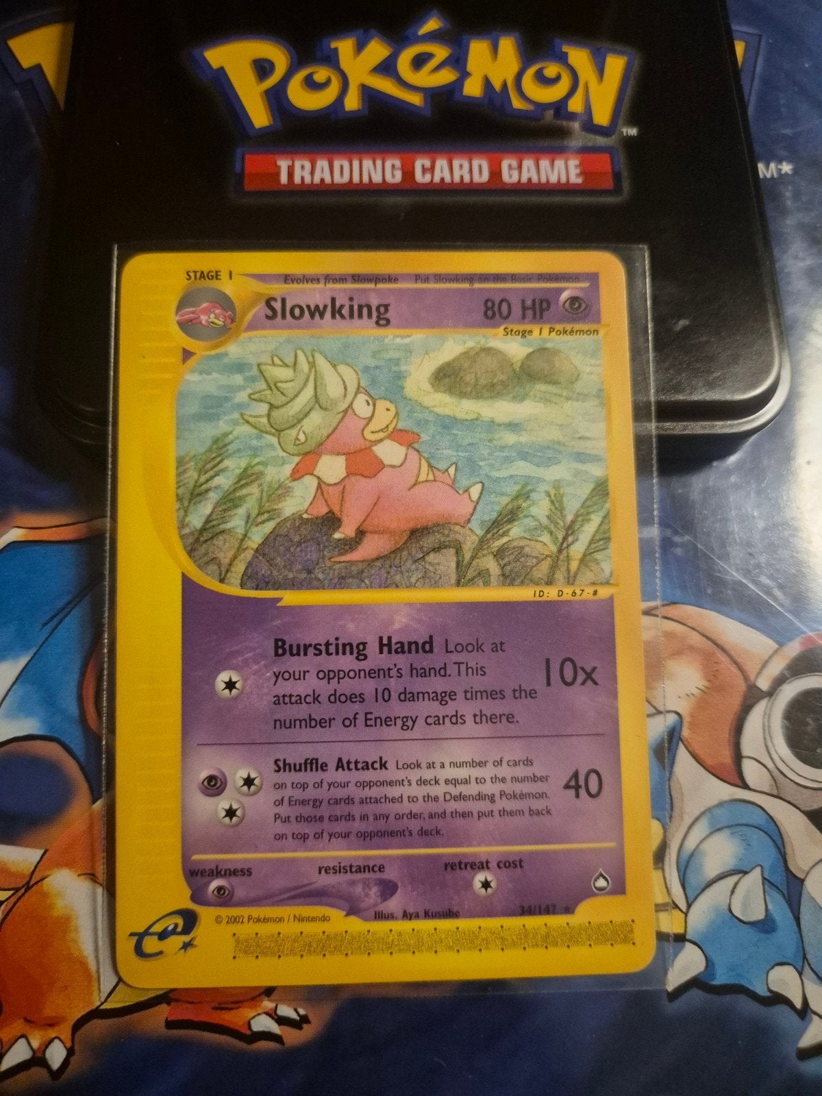Pokémon Slowking 34/147 Aquapolis, Hobby en Vrije tijd, Verzamelkaartspellen | Pokémon, Ophalen of Verzenden, Zo goed als nieuw