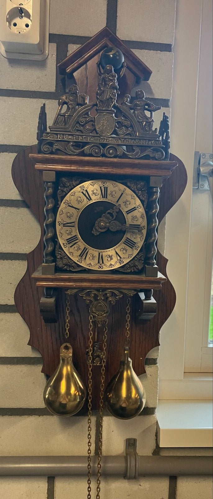Antieke Duitse wandklok (penduleklok) met kettingmechanisme, Antiek en Kunst, Antiek | Klokken, Ophalen