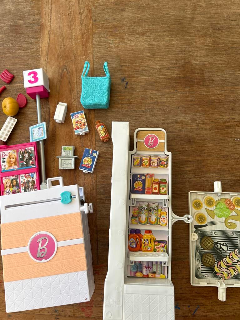 Barbie Supermarkt Speelset met Accessoires, Ophalen of Verzenden, Gebruikt, Barbie
