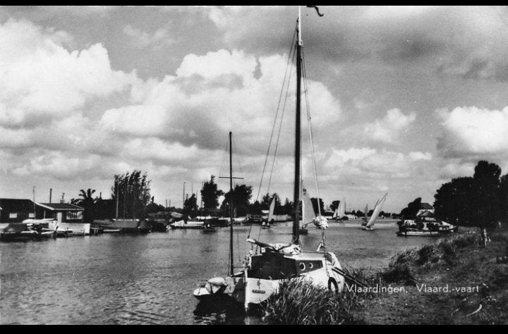 Vlaardingen Vlaardingsevaart 1960, Verzenden, 1940 tot 1960, Gelopen, Zuid-Holland