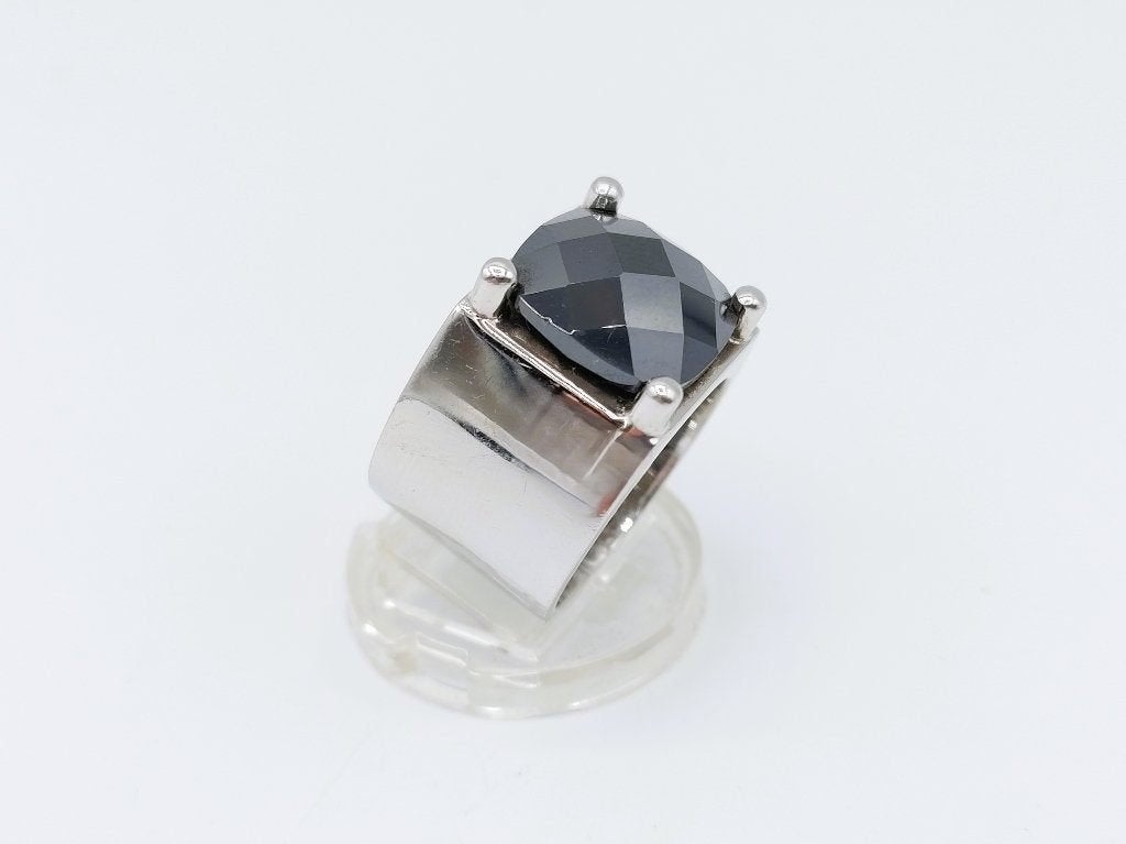 Zware zilveren ring met onyx, EDEN, 20 mm,