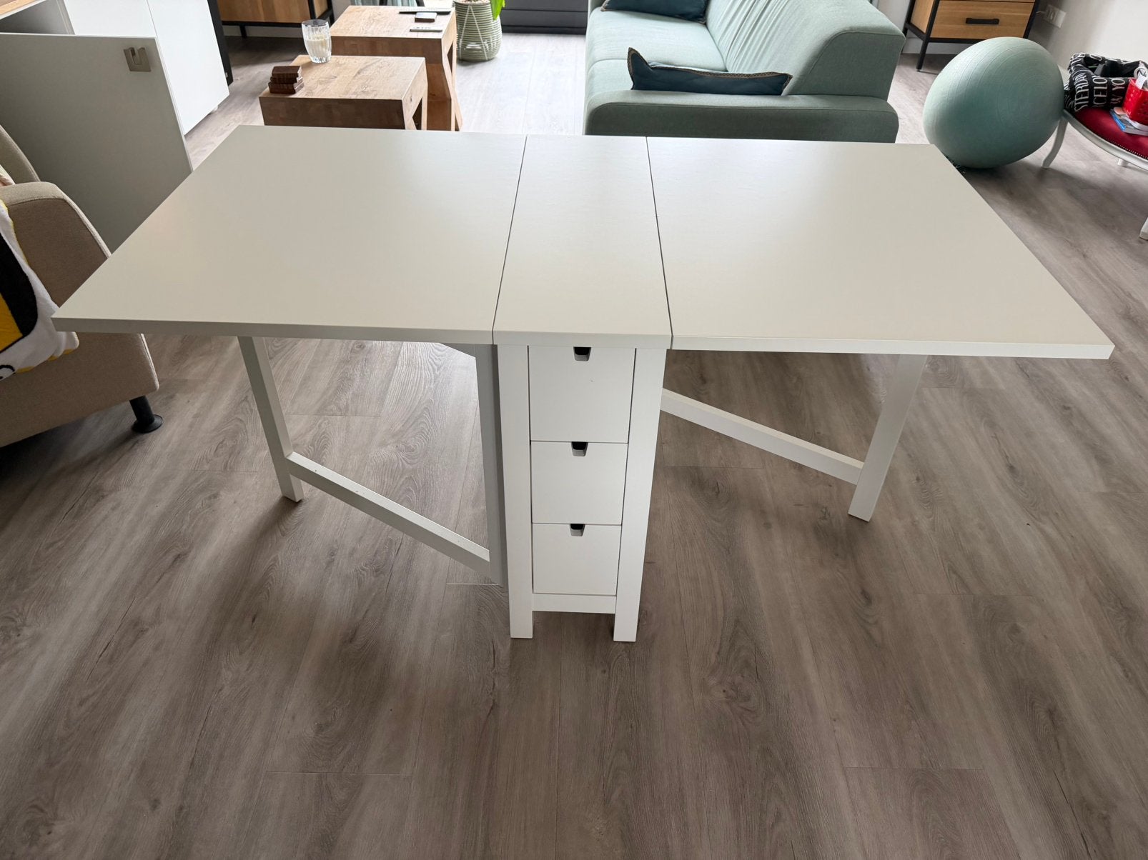 Klaptafel wit zgan, Ophalen, Zo goed als nieuw