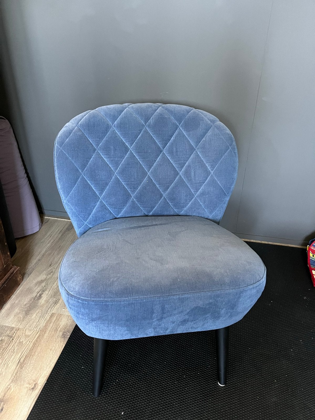 Blauwe stoel/fauteuil van Leen Bakker, Ophalen, Gebruikt, Minder dan 75 cm, Stof