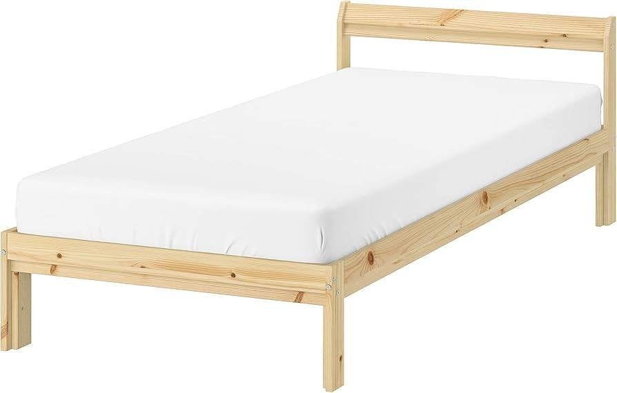 Ikea bed met matras, Ophalen, 90 cm, Eenpersoons, Bruin