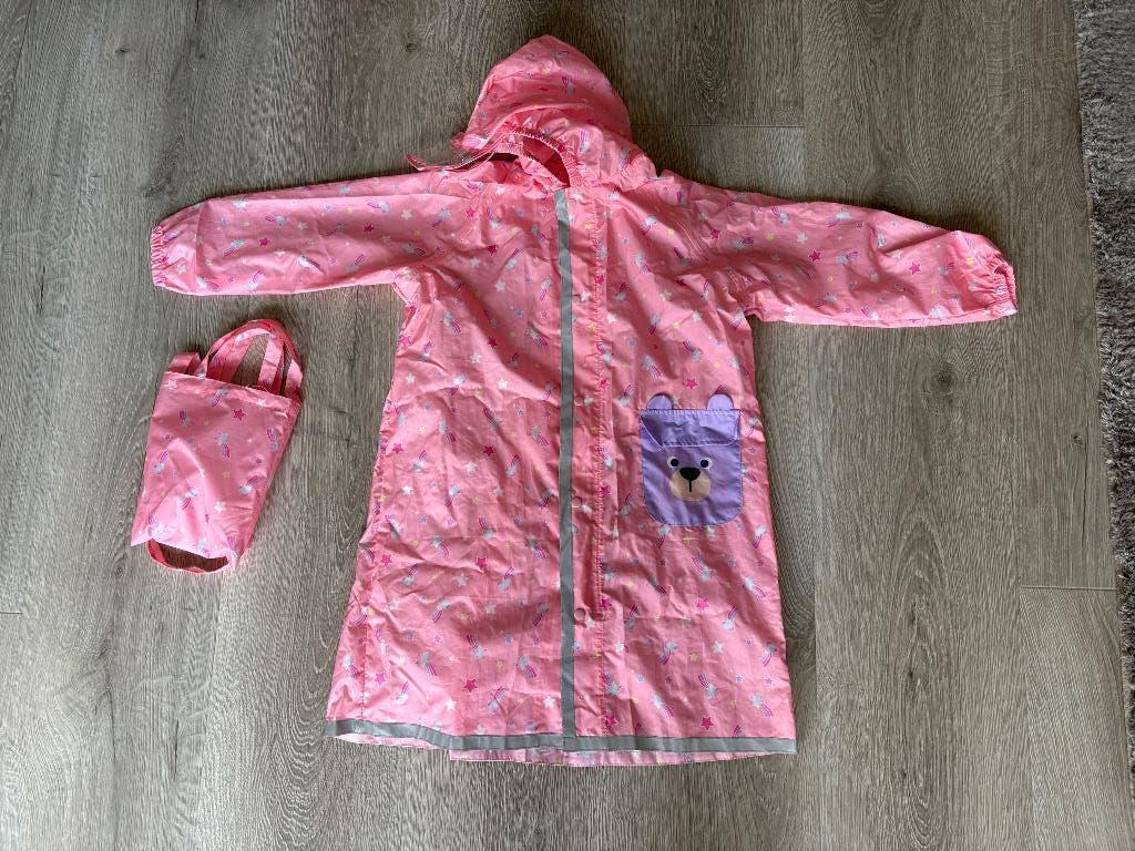 Regenjas waterdicht met rits meisje maat 122/128, Kinderen en Baby's, Kinderkleding | Maat 122, Ophalen, Zo goed als nieuw, Meisje