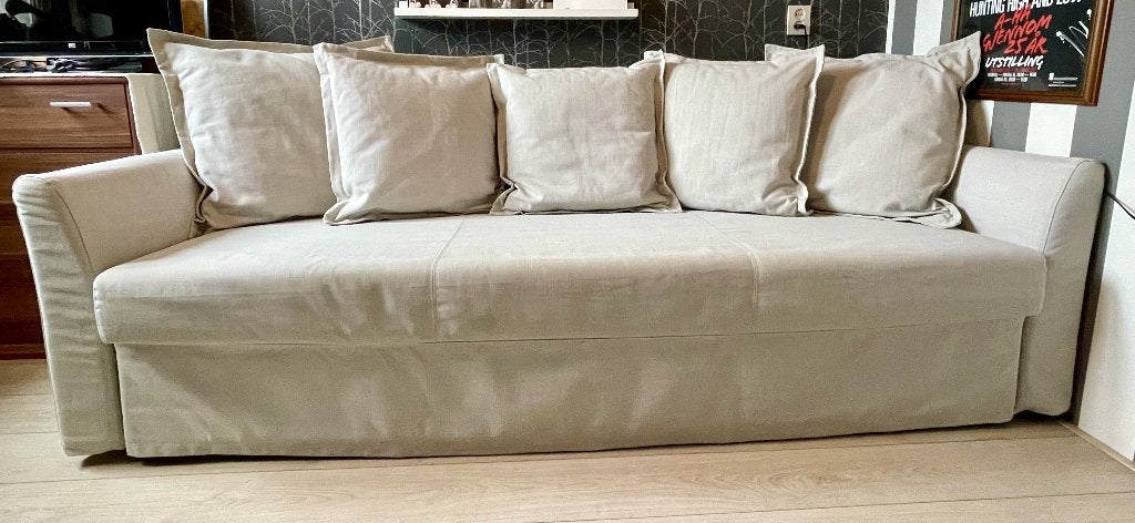IKEA HOLMSUND slaapbank Z.G.A.N., Ophalen, 100 cm, Beige, Tweepersoons