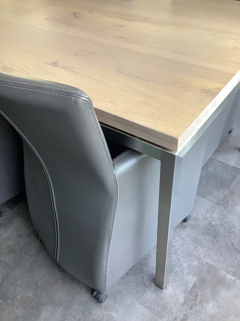 Eetkamertafel, Huis en Inrichting, Ophalen, Gebruikt, Eikenhout, 200 cm of meer