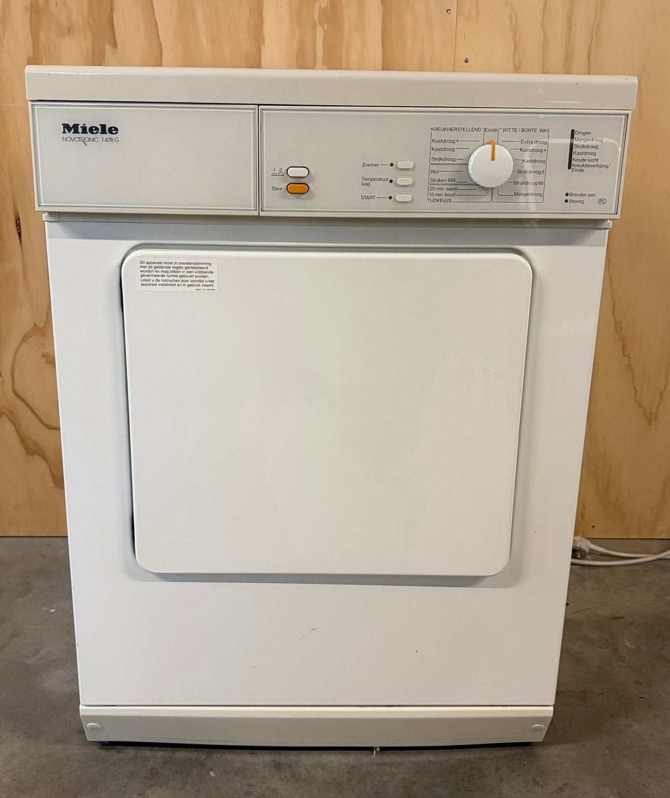 Miele Novotronic T 478 G gasdroger, Ophalen, Gebruikt, Luchtafvoer, 4 tot 6 kg