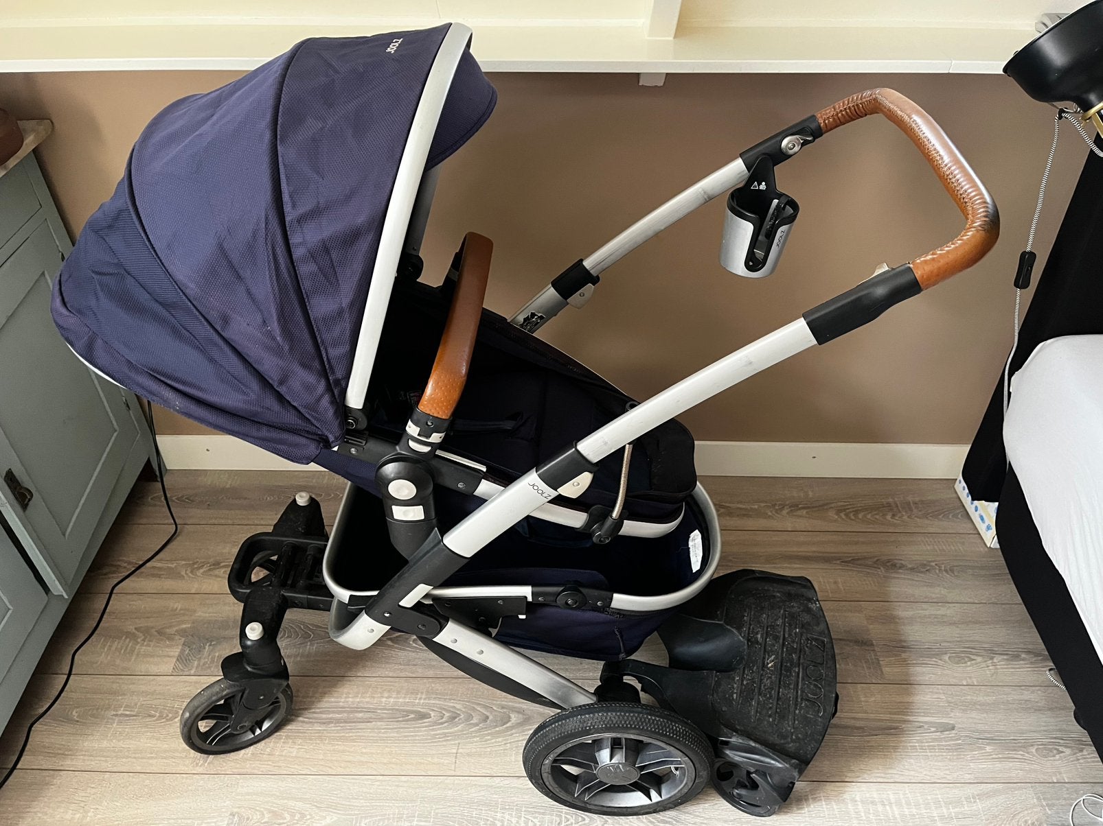 Joolz Geo2 Parrot Blue compleet en uitgebreide kinderwagen, Ophalen, Kinderwagen, Overige merken, Verstelbare duwstang