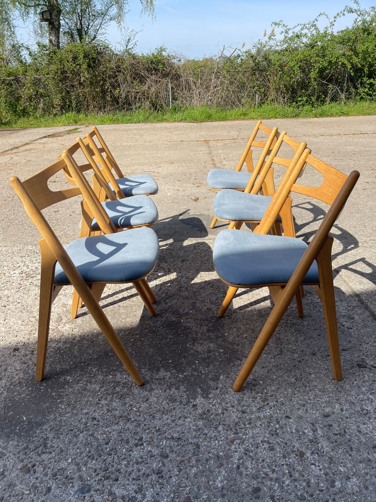 Vintage Hans Wegner stoelen, Ophalen, Overige kleuren, Zo goed als nieuw, Vijf, Zes of meer stoelen