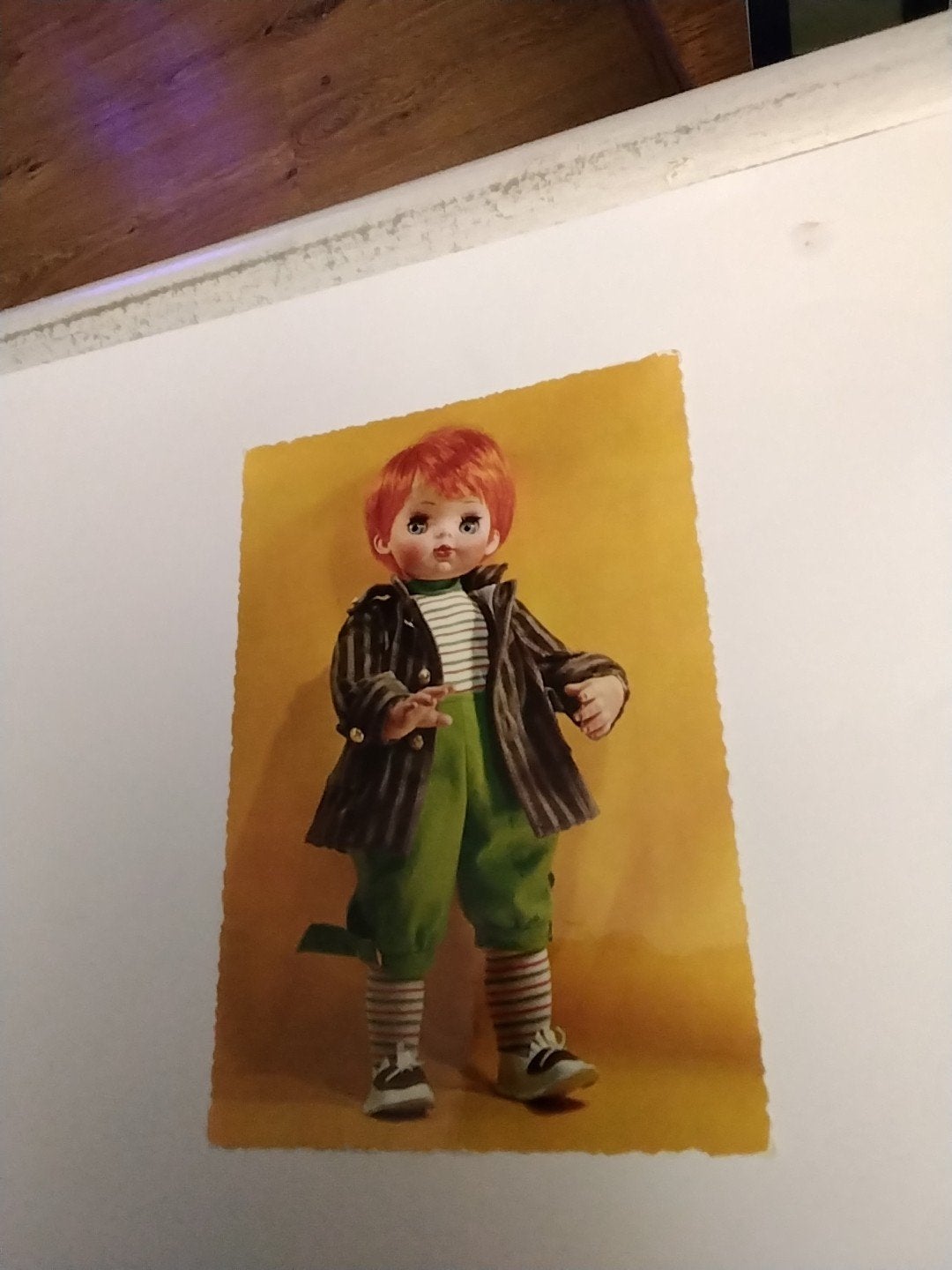 Vintage Ansichtkaart Bambola Furga Italië - Roodharige Pop, Verzamelen, Ophalen of Verzenden