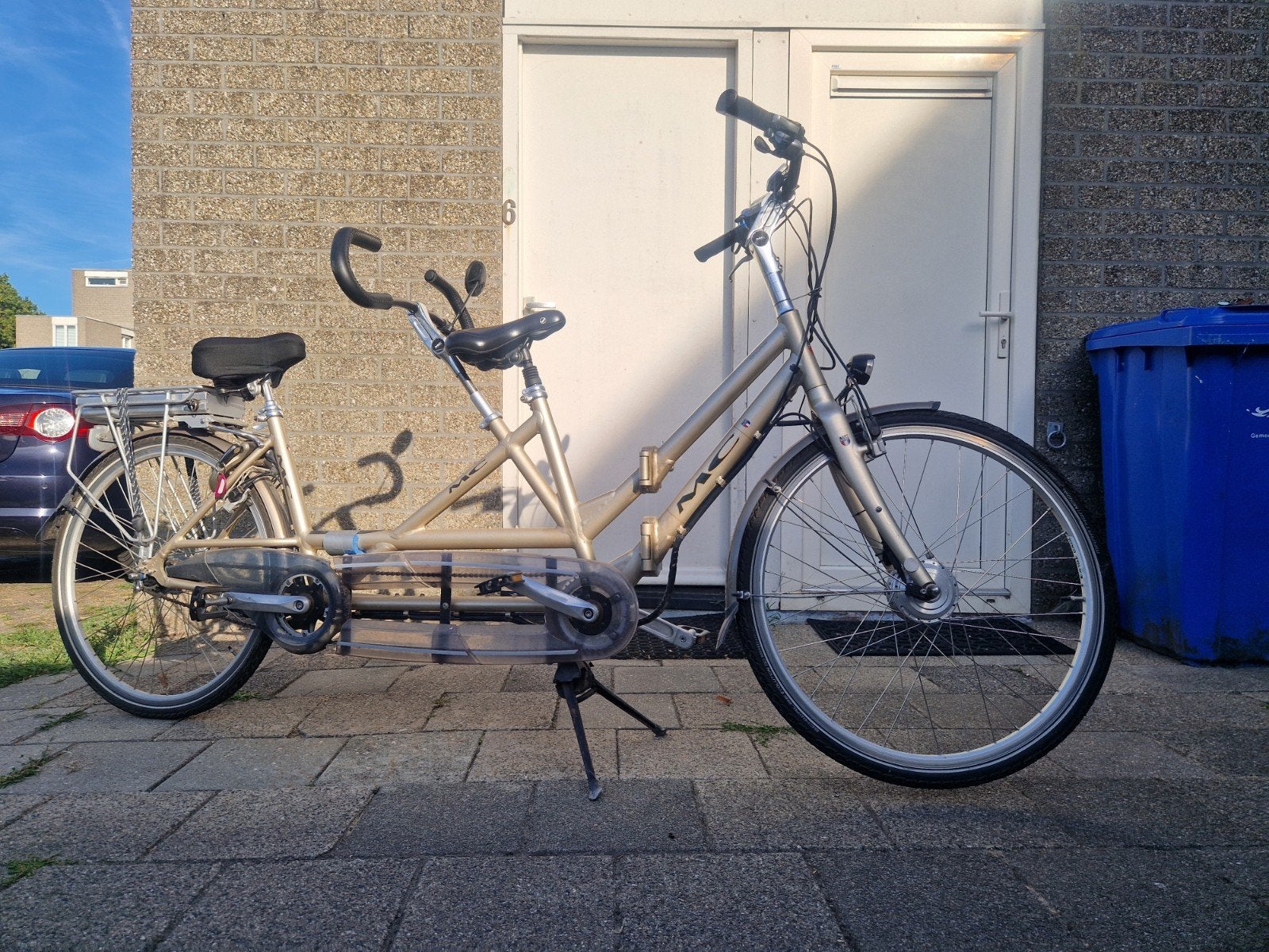 Elektrische vouwtandem + 2 accu's + fietsendrager (auto), Ophalen, Minder dan 10 versnellingen, Gebruikt, Minder dan 49 cm